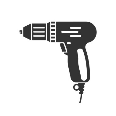 Düz stil matkap simgeleri