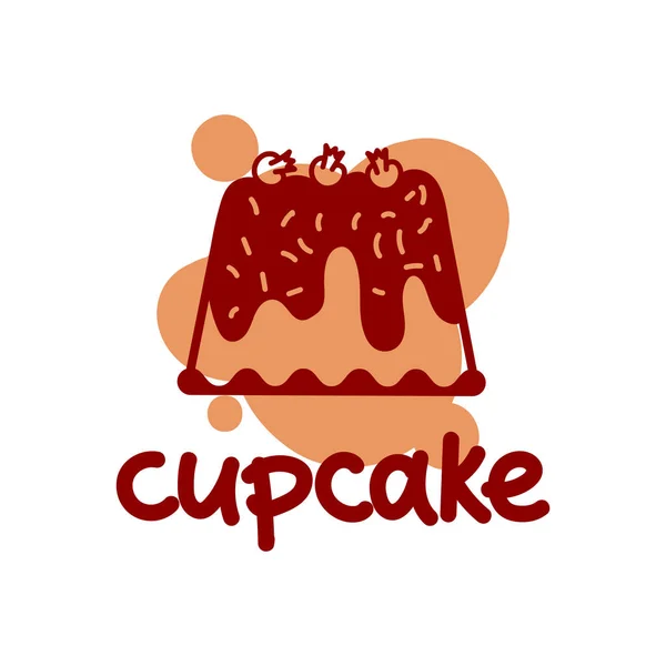 Simple cupcake color dibujar . — Vector de stock