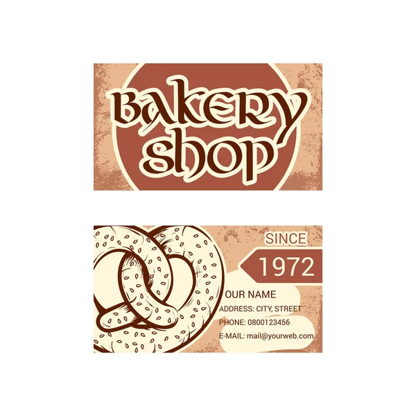 Cartão de visita para padaria —  Vetores de Stock