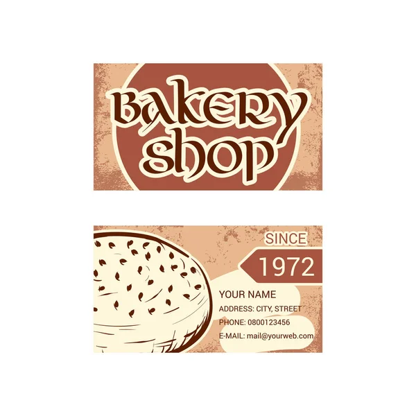 Cartão de visita para padaria —  Vetores de Stock