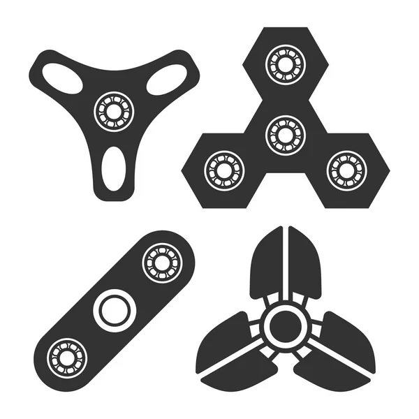 Av Hand Spinner ikoner — Stock vektor