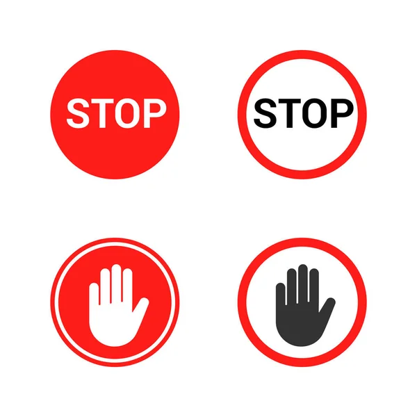 Red sign stop. — Stock Vector