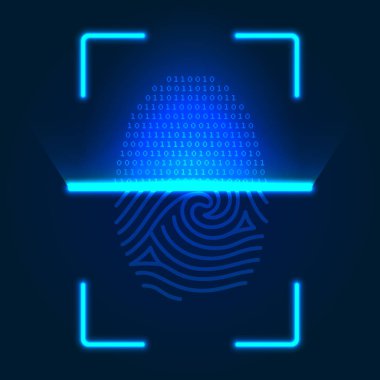 Fütüristik parmak izi tarayıcı. 