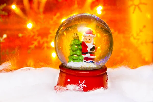 Санта в снежном куполе, С Новым 2017 годом, Рождество — стоковое фото