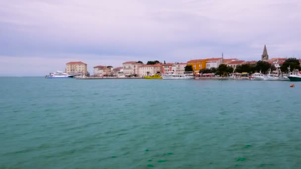 Történelmi isztriai város, Porec, Horvátország — Stock videók