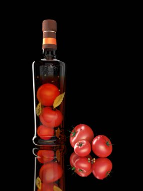 3D render domates şişe