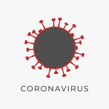 Beyaz arkaplanda izole edilmiş Coronavirus vektör simgesi.
