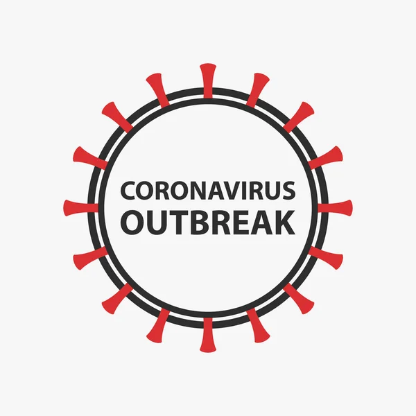 Romantik koronavirüs salgını. Beyaz arkaplanda Coronavirus vektör simgesi. — Stok Vektör