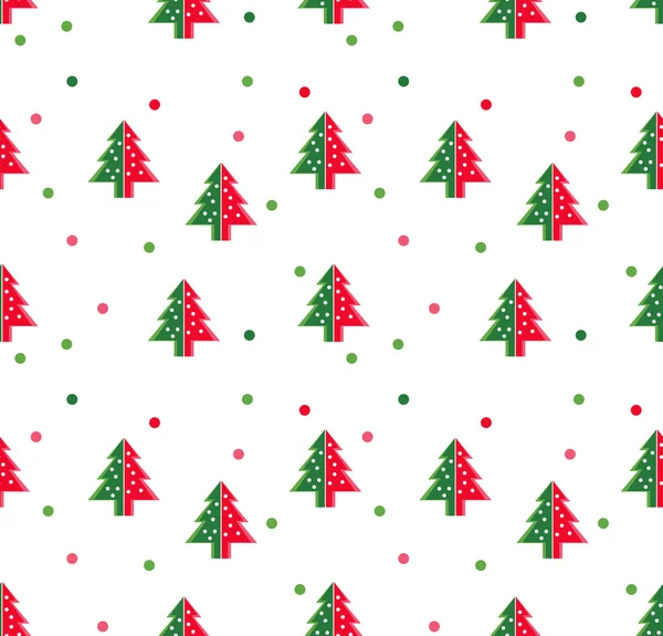 Pola pohon Natal yang mulus untuk latar belakang kartu ucapan / wallpaper tahun baru . - Stok Vektor