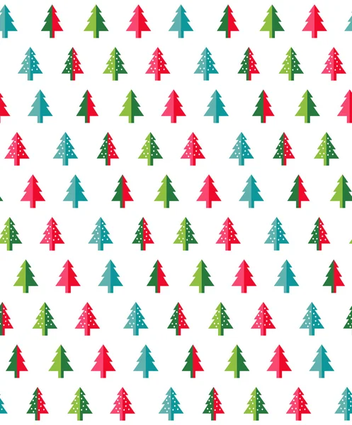 Χριστουγεννιάτικα δέντρα χωρίς ραφή πρότυπο για το νέο έτος ευχετήρια κάρτα/ταπετσαρία φόντο. Εικονογράφηση διάνυσμα. — Διανυσματικό Αρχείο