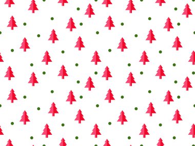 Yeni yıl tebrik kartı/duvar kağıdı arka plan için seamless modeli Noel ağaçları. 