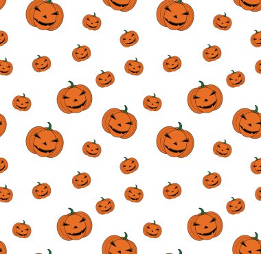 Cadılar Bayramı Dikişsiz desen arka plan. Vektör çizim kabak.