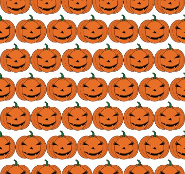 Cadılar Bayramı Dikişsiz desen arka plan. Vektör çizim kabak.