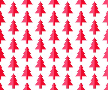 Noel ağaçları Seamless Modeli yeni yıl tebrik kartı/duvar kağıdı arka plan için. 