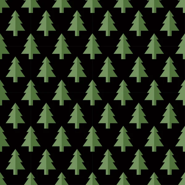 Christmas trees Seamless pattern for new year greeting card/wallpaper background. — Stock Vector