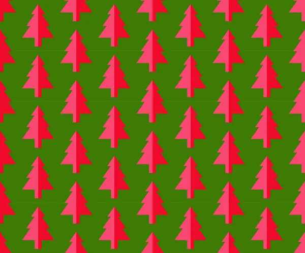 新年のグリーティング カード/壁紙の背景のクリスマス木のシームレス パターン. — ストックベクタ