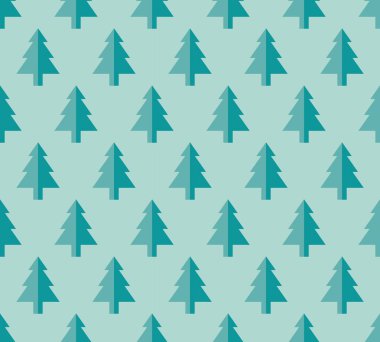 Yılbaşı ağacı yılbaşı tebrik kartı/duvar kağıdı arka plan için Seamless modeli. Vektör çizim. 