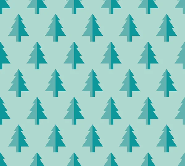 Julgran sömlösa mönster för nyår Gratulationskort/tapet bakgrund. Vektorillustration. — Stock vektor