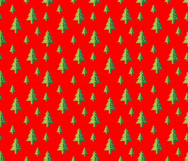 新年のグリーティング カード/壁紙の背景のクリスマス ツリーのシームレス パターン. — ストックベクタ