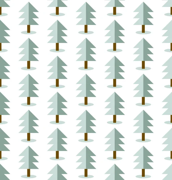 Sömlös träd mönster. Vinter landskap tapet. ikon och en symbol i vektorillustration. — Stock vektor