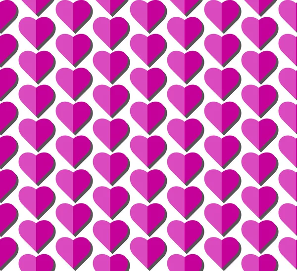 Patrón sin costuras del vector del corazón en el fondo blanco, gráfico de la ilustración para el día de San Valentín, día de las madres, tarjeta de invitación de la boda. amor concepto fondo de pantalla / textura . — Archivo Imágenes Vectoriales