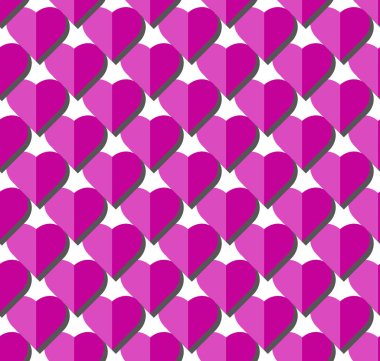 Beyaz arka plan, Sevgililer günü, anneler günü, düğün davetiye kartı grafik illüstrasyon kalp vektör seamless modeli. aşk kavramı .