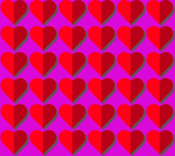Hart vector naadloze patroon op witte achtergrond, afbeelding afbeelding voor Valentijnsdag, Moederdag, bruiloft uitnodigingskaart. hou van concept . — Stockvector