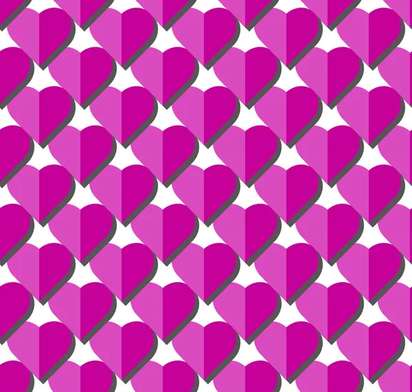 Hart vector naadloze patroon op witte achtergrond, afbeelding afbeelding voor Valentijnsdag, Moederdag, bruiloft uitnodigingskaart. hou van concept . — Stockvector