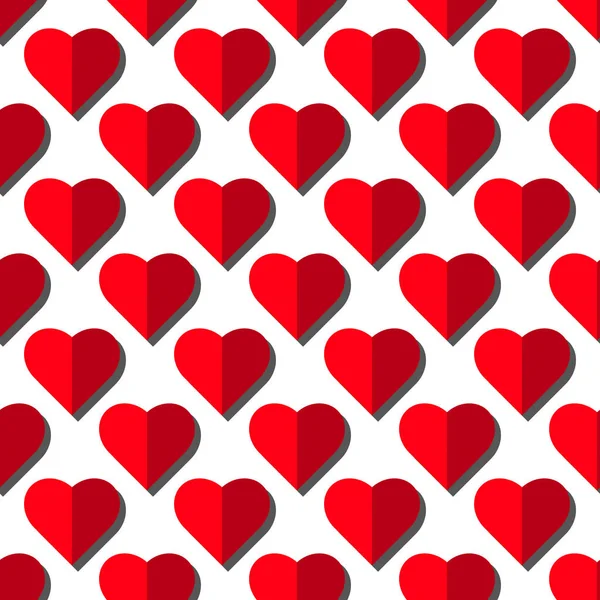 Modello senza cuciture vettoriale del cuore su sfondo bianco, illustrazione grafica per San Valentino, giorno delle madri, biglietto d'invito al matrimonio. concetto di amore  . — Vettoriale Stock