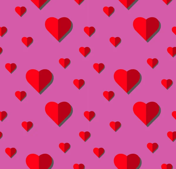 Patrón inconsútil del vector del corazón en el fondo blanco, gráfico de la ilustración para el día de San Valentín, día de las madres, tarjeta de invitación de boda . — Archivo Imágenes Vectoriales
