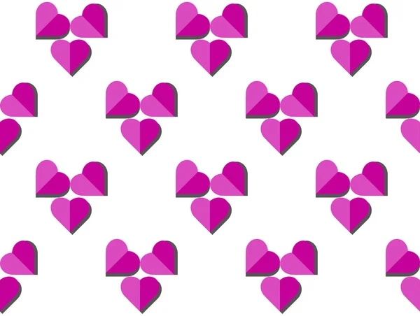Patrón inconsútil del vector del corazón en el fondo blanco, gráfico de la ilustración para el día de San Valentín, día de las madres, tarjeta de invitación de boda . — Archivo Imágenes Vectoriales