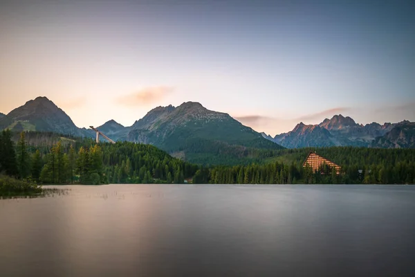 Lac Montagne Strbske Pleso Dans Parc National High Tatras Slovaquie — Photo