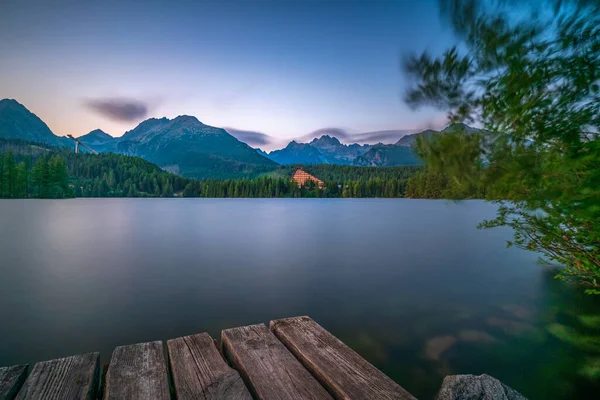 Gebirgssee Strbske Pleso Nationalpark Hohe Tatra Slowakei — Stockfoto