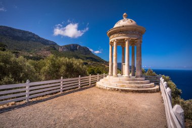 Son Marroig 'deki Galliner' in bakış açısı Akdeniz, Deia, Mallorca, Balearic Adaları, İspanya