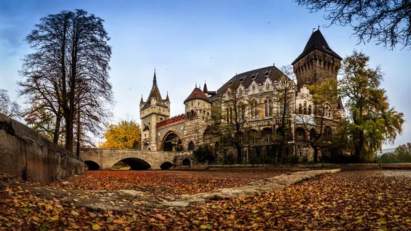 Vajdahunyads Slott Budapests Stadspark Ungern — Stockfoto