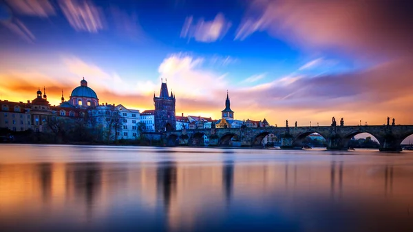 Praha Karlův Most Ránu Česká Republika — Stock fotografie