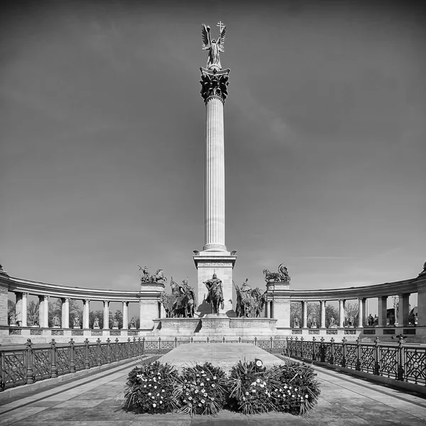 Millennium Monument on the Heroes\' Square in Budapest, Hungary