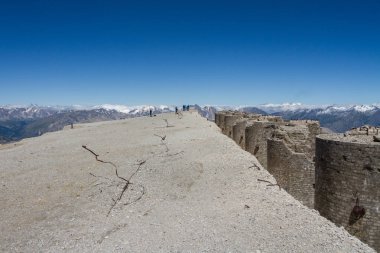 the summit of Mont Chaberton, French Alps clipart