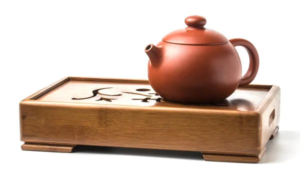 Traditionelle chinesische Teezeremonie Accessoires (Teekanne auf dem Tee — Stockfoto