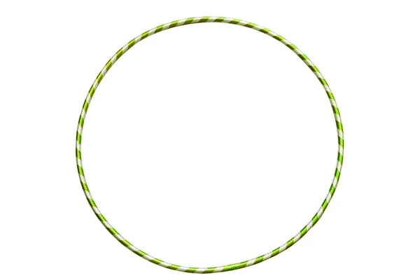 Hula Hoop light green with silver isolated on white background. — Stock Photo, Image