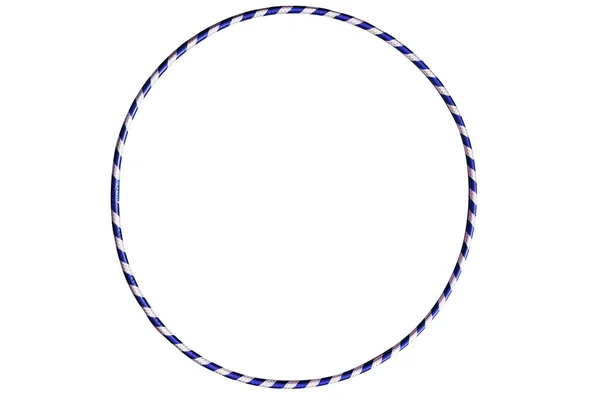 Den hula Hoop blå med silver isolerad på vit bakgrund. — Stockfoto