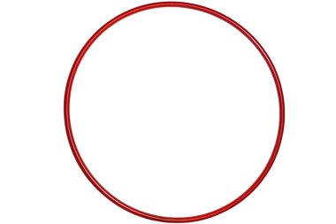 Hula Hoop kırmızı beyaz arka plan üzerinde izole.
