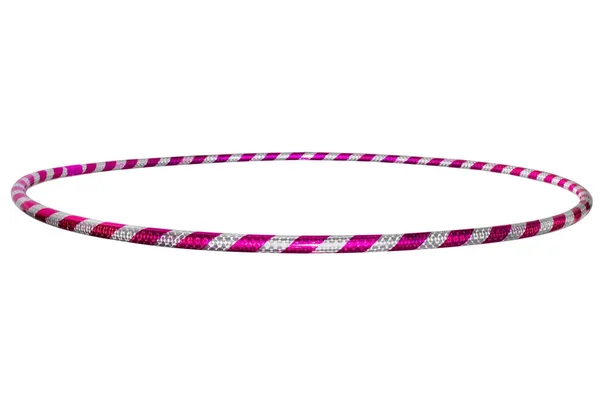 Hula Hoop gümüş beyaz arka plan üzerinde izole mor ile. G