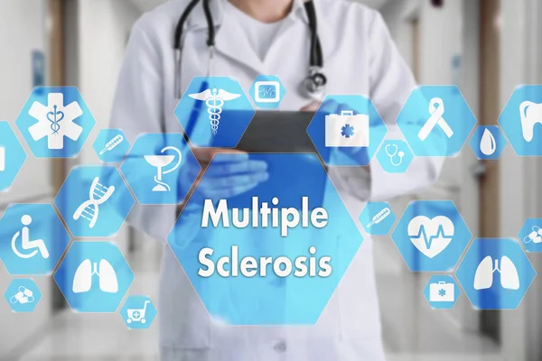 Medical Doctor  and Multiple sclerosis , neurological disorder w — Stock Photo, Image