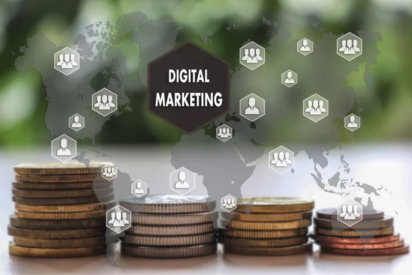Na ekranie dotykowym z ba finansowych rozmycie w marketingu cyfrowego — Zdjęcie stockowe