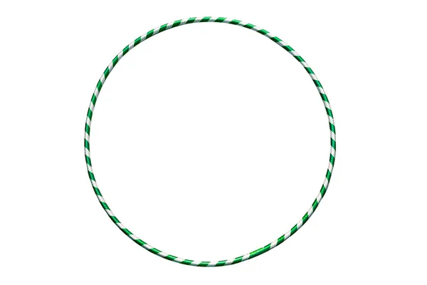 Hula Hoop gümüş yeşil closeup ile — Stok fotoğraf