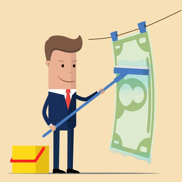 işadamı para paspas yıkar. dürüst kazanç aklama yasadışı para kavramı