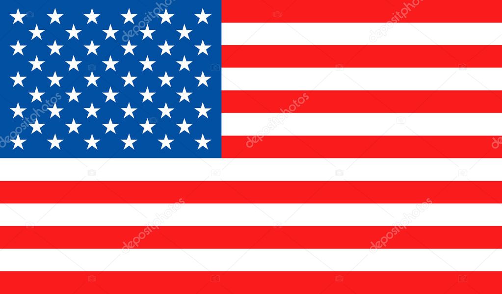  USA flag. National United State of America flag. Vector illustration