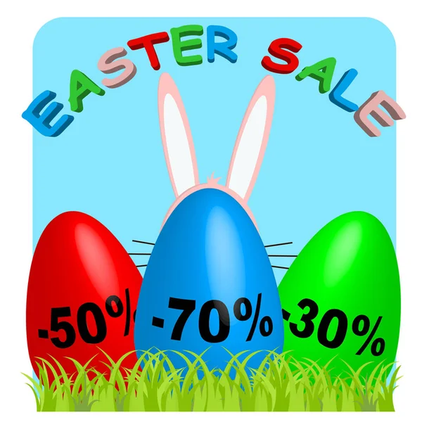Easter sale . Easter eggs at a discount. Vector illustration