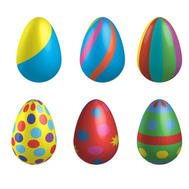 Paskalya yumurtaları. vektör illüstrasyonu